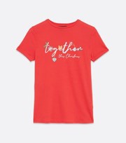 New Look Maternity Red Together This Christmas Logo T-Shirt
